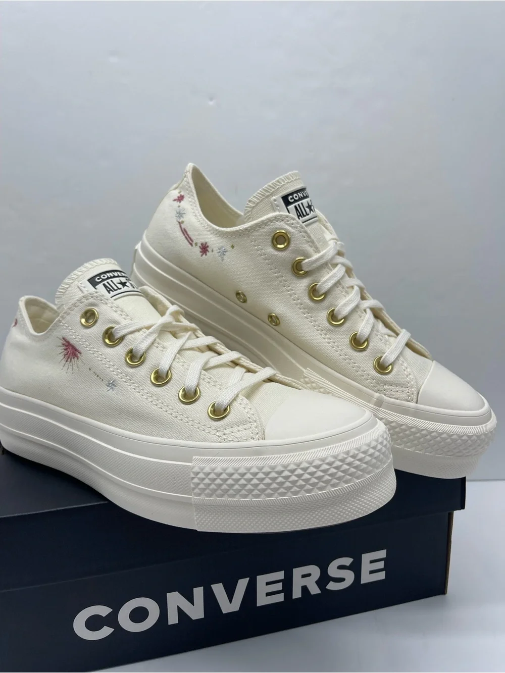 Converse A18804F CTAS LIFT OX EGRET/EGRET/EGRET Platform Sneakers